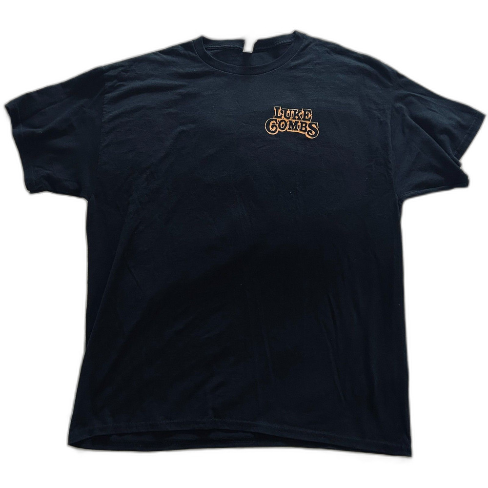 Luke Combs Skull with Cap Graphic T-Shirt Size XL